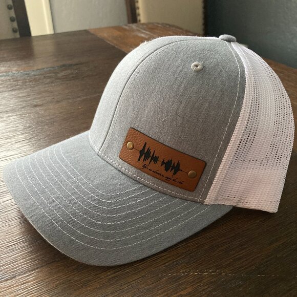 Life's An Adventure, Enjoy The Ride Soundwave Gray/White Snapback Trucker Hat - Picture 2 of 4